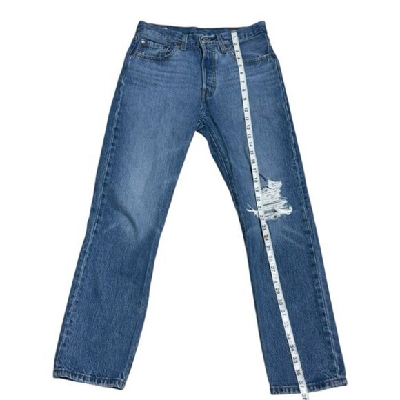 Levi's 501 XX Straight Leg Distressed Blue Jeans – Size 26 | Vintage Butterfly B - Picture 7 of 12